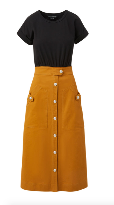 Larsen Dress Mixed Media Black